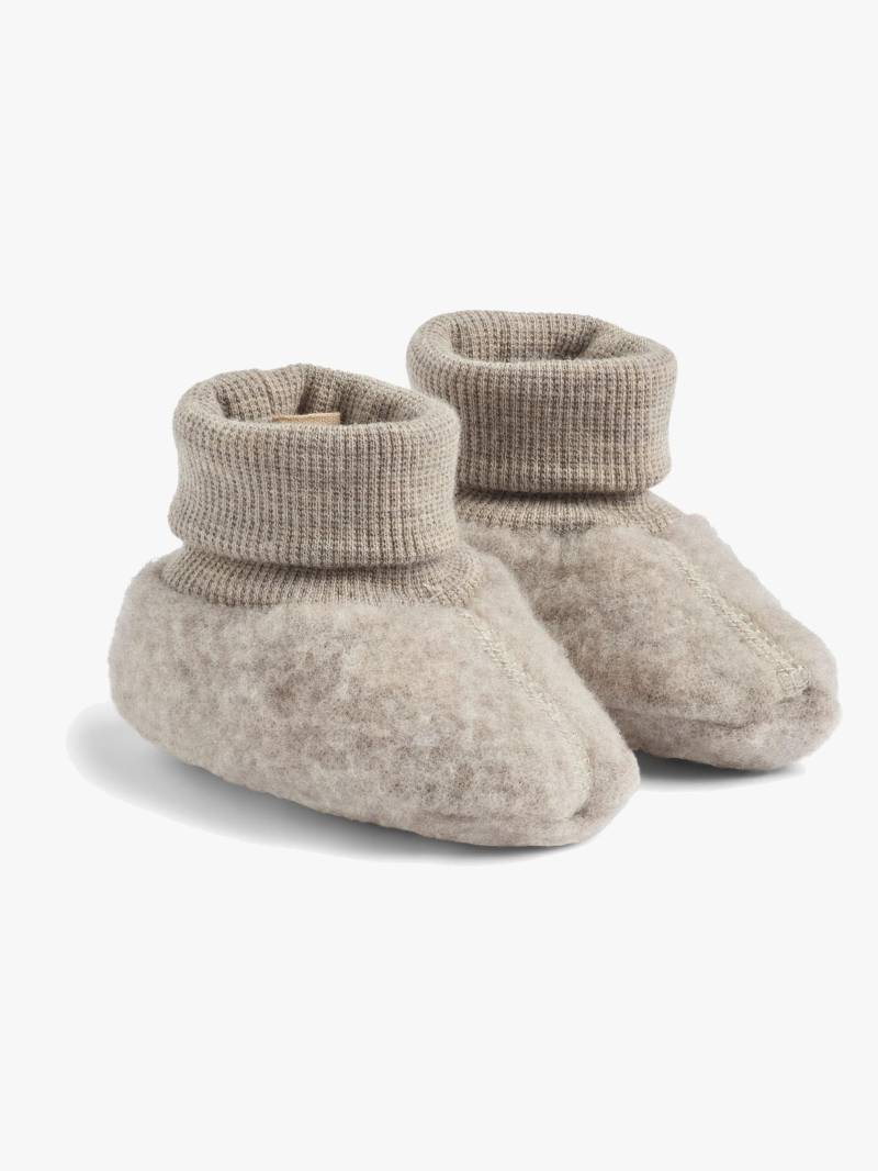Wheat Lei Überziehschuhe Merinowolle, Khaki Melange, 6-12 Monate Wheat Lei Überziehschuhe Merinowolle, Khaki Melange, 6-12 Monate von Wheat