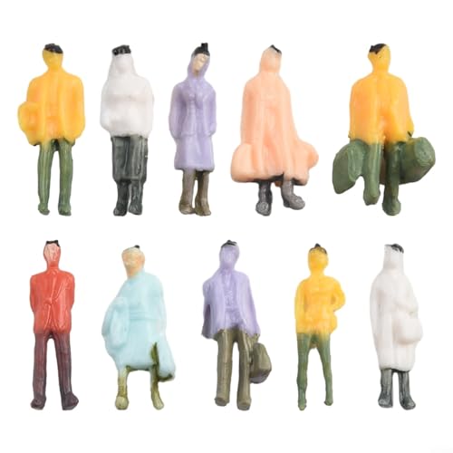 WheatThrive Modelleisenbahn bemalte Figuren-Set, erhältlich in Packungen mit 100 und 200 Stück (Maßstab 87) (200 Stück) von WheatThrive