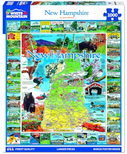 Puzzle 1000 Teile - Best of New Hampshire von White Mountain Puzzles