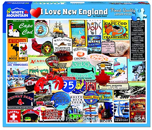 White Mountain 1144PZ - Karvon: Ich liebe Neu-England - 1000 Teile Puzzle von White Mountain