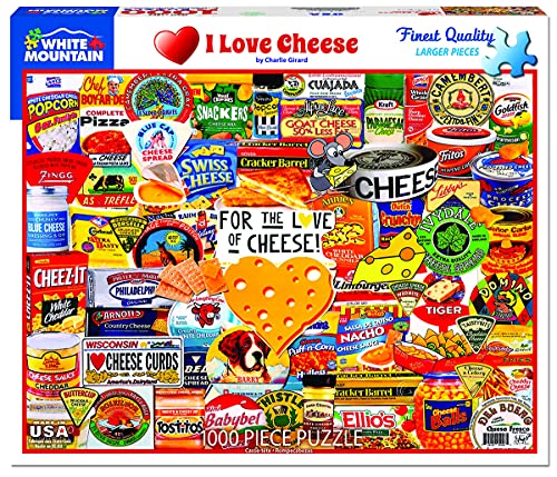 White Mountain Puzzles I Love Cheese Puzzle, 1000 Teile von White Mountain