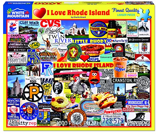 White Mountain Puzzles I Love Rhode Island, 1000-teiliges Puzzle von White Mountain Puzzles
