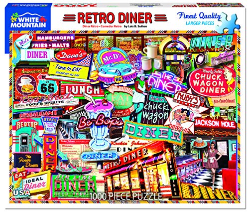 White Mountain Puzzles Retro Diner - 1000 Piece Jigsaw Puzzle von White Mountain