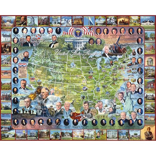 United States Presidents Jigsaw Puzzle American History 1000 Pieces 24"X30" WM10 United States Presidents Jigsaw Puzzle American History 1000 Pieces 24"X30" WM10 von White Mountain