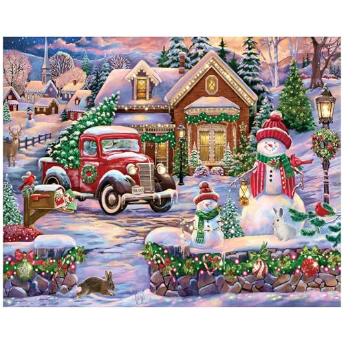 White Mountain Bringing Home The Tree Puzzle 1000 Piece Vintage Winter Christmas Jigsaw Puzzles for Families Adults and Grandparents White Mountain Bringing Home The Tree Puzzle 1000 Piece Vintage Winter Christmas Jigsaw Puzzles for Families Adults and Grandparents von White Mountain