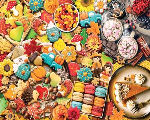 White Mountain Fall Treats Thanksgiving Puzzles 1000 Teile Puzzle für Herbst und Herbst von White Mountain