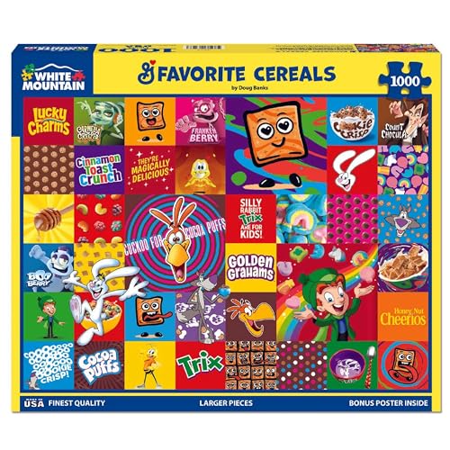 White Mountain Favorite Müsli Puzzle 1000 Teile Food Collage Puzzle für Erwachsene und Familien von White Mountain