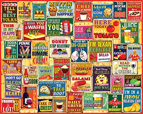 White Mountain - Food & Drink, 1000 Teile Puzzle, Wortspiel von White Mountain