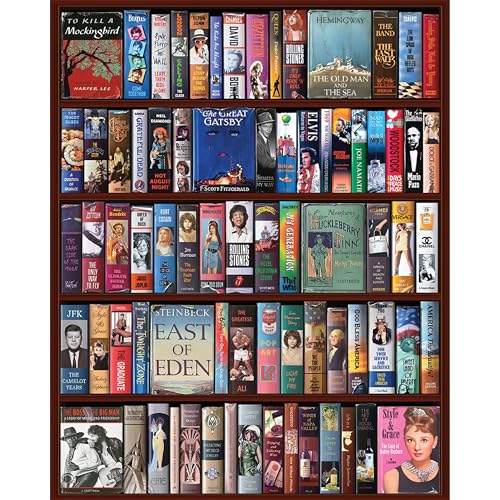 White Mountain Great Stories Puzzles für Erwachsene 1000 Teile Puzzle Bibliothek Bücher Puzzle Geschenk für Buchliebhaber Romanisten von White Mountain