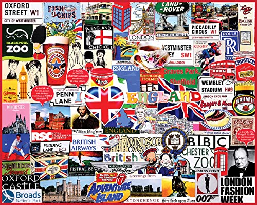 White Mountain - I Love England, 1000 Teile Puzzle, England Puzzle, Großbritannien White Mountain - I Love England, 1000 Teile Puzzle, England Puzzle, Großbritannien von Unbekannt