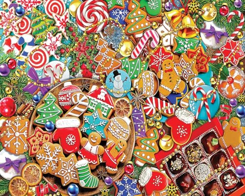 White Mountain Leckereien Weihnachten Puzzles 1000 Teile Winter Thema Essen Puzzle für Erwachsene Großeltern und Kinder White Mountain Leckereien Weihnachten Puzzles 1000 Teile Winter Thema Essen Puzzle für Erwachsene Großeltern und Kinder von White Mountain