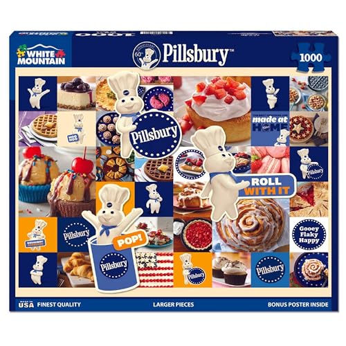 White Mountain Pillsbury Puzzle 1000 Teile Backen Collage Puzzles für Erwachsene und Frauen von White Mountain