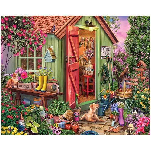 White Mountain Potting Shed Puzzle 1000 Teile Frühling Jigsaw Puzzles für Erwachsene Großeltern White Mountain Potting Shed Puzzle 1000 Teile Frühling Jigsaw Puzzles für Erwachsene Großeltern von White Mountain
