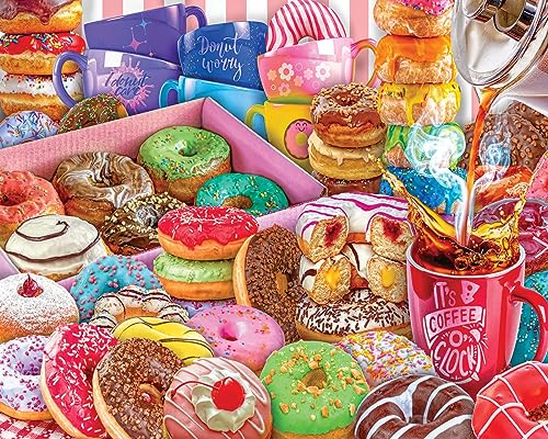 White Mountain Puzzles - Donut & Coffee - 1000 Teile Puzzle für Erwachsene von White Mountain