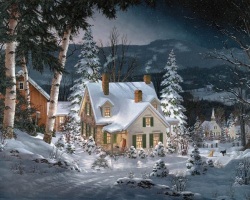 White Mountain Puzzles Friends in Winter - 1000 Piece Jigsaw Puzzle by White Mountain Puzzles Friends in Winter - 1000 Piece Jigsaw Puzzle by von White Mountain
