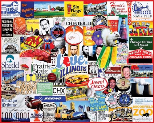 White Mountain Puzzles – I Love Illinois – 1000-teiliges Puzzle für Erwachsene – lustige Familienaktivität – 61 x 76,2 cm White Mountain Puzzles – I Love Illinois – 1000-teiliges Puzzle für Erwachsene – lustige Familienaktivität – 61 x 76,2 cm von White Mountain