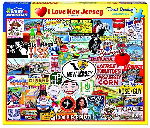 White Mountain Puzzles I Love Jersey, 1000 Puzzleteile von White Mountain