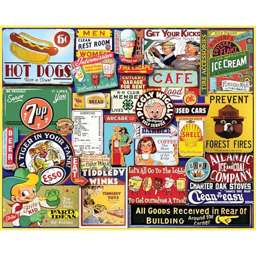 White Mountain Signs from The Past Puzzle 1000 Piece Vintage Collage Jigsaw Puzzles for Adults White Mountain Signs from The Past Puzzle 1000 Piece Vintage Collage Jigsaw Puzzles for Adults von White Mountain