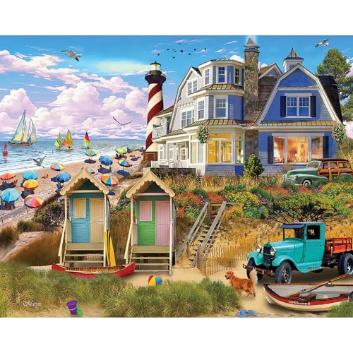 White Mountain Spaß am Strand Puzzle 1000 Teile Küstenpuzzle für Erwachsene White Mountain Spaß am Strand Puzzle 1000 Teile Küstenpuzzle für Erwachsene von White Mountain