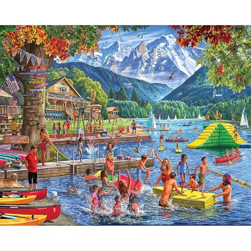 White Mountain Summer Camp Puzzle 1000 Teile Vintage Collage Puzzle für Erwachsene White Mountain Summer Camp Puzzle 1000 Teile Vintage Collage Puzzle für Erwachsene von White Mountain