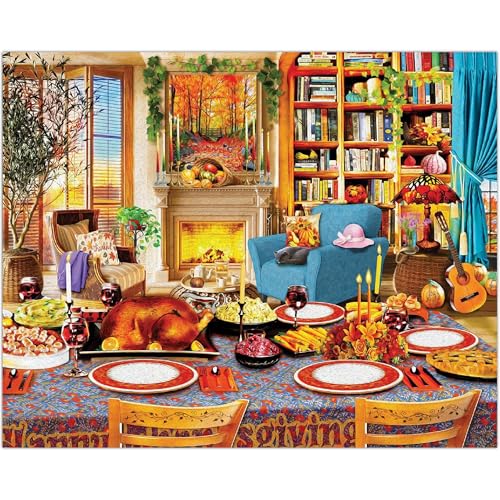 White Mountain Thanksgiving Day Puzzle 1000 Teile Puzzle für Herbst und Herbst von White Mountain