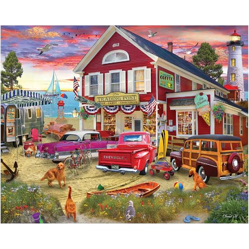 White Mountain The Trading Post Sommerpuzzles 1000 Teile Strand Puzzle für Erwachsene Großeltern und Familie White Mountain The Trading Post Sommerpuzzles 1000 Teile Strand Puzzle für Erwachsene Großeltern und Familie von White Mountain