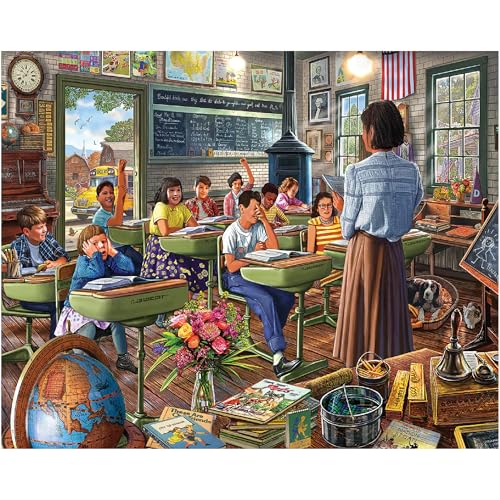 White Mountain Vintage Klassenzimmer Puzzles für Erwachsene 1000 Teile Iconic Summer Jigsaw Puzzle für Senioren und Familie White Mountain Vintage Klassenzimmer Puzzles für Erwachsene 1000 Teile Iconic Summer Jigsaw Puzzle für Senioren und Familie von White Mountain
