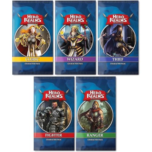 Hero Realms Character Pack Bundle (Cleric, Ranger, Fighter, Thief, Wizard) von White Wizard Games