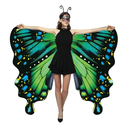 WhiteUniQoon Doppelseitiges Schmetterlings-Kostüm für Damen, Halloween-Kostüme, Erwachsene, Schmetterlingsflügel für Damen, 020, standard von WhiteUniQoon
