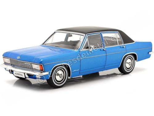Whitebox 124085-O kompatibel mit Opel Admiral B, metallic-blau/matt-schwarz, 1:24, Fertigmodell von Whitebox