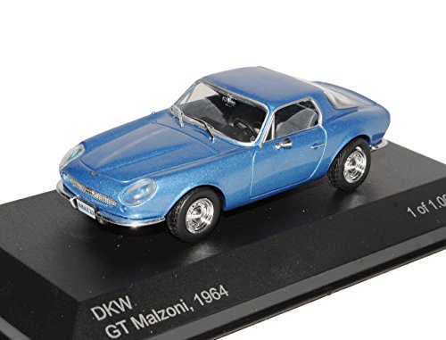Whitebox Defekte Vitrine DKW GT Malzoni Blau 1964 1/43 Modell Auto von Whitebox