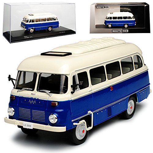 Whitebox Robur LO 3000 Bus Blau Weiss 1972-1985 limitiert 1 von 1000 Stück 1/43 Modell Auto von Whitebox