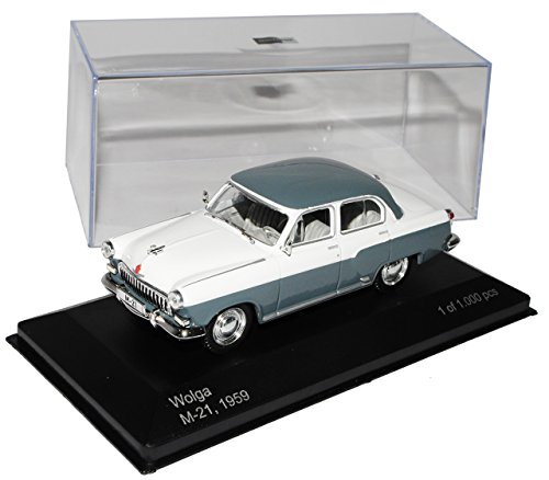 Whitebox Wolga GAZ Volga M-21 Limousine Grau Weiss 1959 1/43 Modell Auto von Whitebox