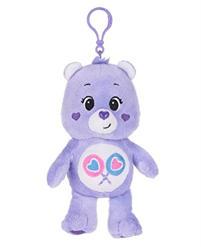 Glücksbärchis Care Bears Bagclip Plüsch Schlüssel-Anhänger 6 versch. Figuren, 14 cm ORIGINAL Kuscheltier - Unlock The Magic - super weicher Teddybär für Ranzen Rucksack Tasche (Teile-gern-Bärchi) von MINIONS