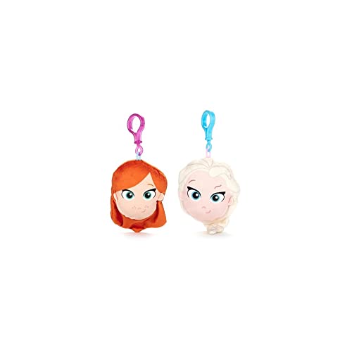 Whitehouse Frozen 2, Bagclip 3D und 2D Plüsch Schlüssel-Anhänger 4 versch. Figuren Set, 12,5 cm ORIGINAL Plüschfigur, super weiches Kuscheltier für Ranzen Rucksack Tasche (ELSA & Anna, 2D) von Whitehouse