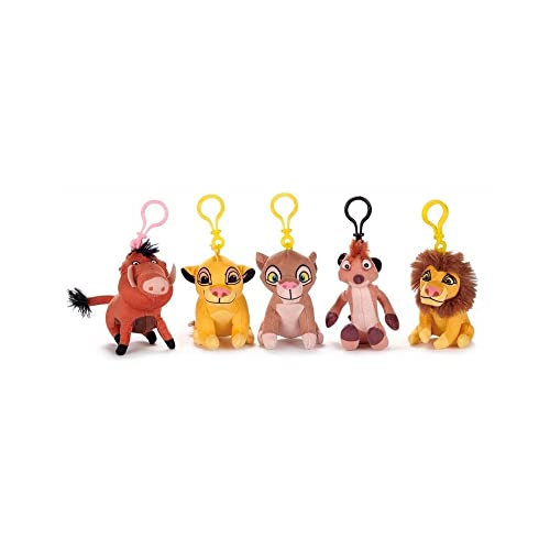 Whitehouse König der Löwen Bagclip Plüsch 11 cm Schlüssel-Anhänger 5 versch. Figuren, ORIGINAL The Lion King Kuscheltier - super weiches Plüschtier für Ranzen Rucksack Tasche (Set - 5 Stück) von Whitehouse