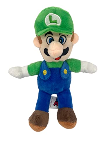 Whitehouse SUPER Mario und Freunde Plüsch 6 versch. Figuren, 20 cm, Plüschfigur Mario, Luigi, Kong, Toad, Yoshi, Prinzessin Peach, Kuscheltier, Plüschtier Stofftier (Luigi) von Play by Play