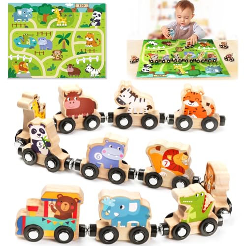 Montessori Spielzeug ab 1 2 3 Jahr: Geschenk Junge Mädchen 2-3-4 Jahre Kinderspielzeug Magnetic Zug Holzspielzeug ab 2 3 Jahr Farmspiel mit Karte Motorikspielzeug 2 Jahre Zahlen Lernspiel Geburtstag Montessori Spielzeug ab 1 2 3 Jahr: Geschenk Junge Mädchen 2-3-4 Jahre Kinderspielzeug Magnetic Zug Holzspielzeug ab 2 3 Jahr Farmspiel mit Karte Motorikspielzeug 2 Jahre Zahlen Lernspiel Geburtstag von WhizWinks
