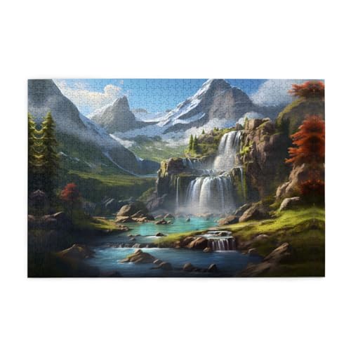 Jigsaw Puzzles1000 Teile Whjdpp Berg Wasserfall Bild Pädagogische Intellektuelle Holzpuzzles Lustige Puzzles Stressabbau Spiel Jigsaw Puzzles1000 Teile Whjdpp Berg Wasserfall Bild Pädagogische Intellektuelle Holzpuzzles Lustige Puzzles Stressabbau Spiel von Whjdpp