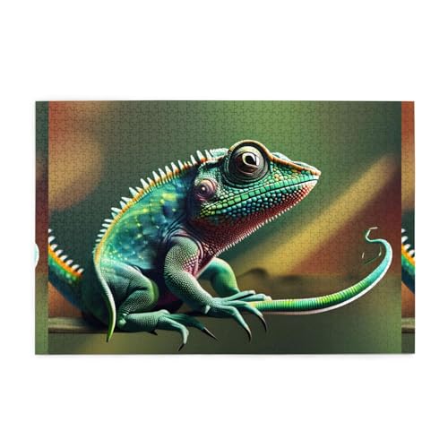 Jigsaw Puzzles1000 Teile Whjdpp Chamäleon Musik hören Bild Pädagogische Intellektuelle Holzpuzzles Lustige Puzzles Stressabbau Spiel Jigsaw Puzzles1000 Teile Whjdpp Chamäleon Musik hören Bild Pädagogische Intellektuelle Holzpuzzles Lustige Puzzles Stressabbau Spiel von Whjdpp