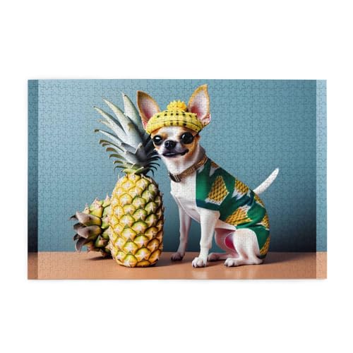 Jigsaw Puzzles1000 Teile Whjdpp Chihuahua Hund Ananas Bild Pädagogische Intellektuelle Holzpuzzles Lustige Puzzles Stressabbau Spiel Jigsaw Puzzles1000 Teile Whjdpp Chihuahua Hund Ananas Bild Pädagogische Intellektuelle Holzpuzzles Lustige Puzzles Stressabbau Spiel von Whjdpp