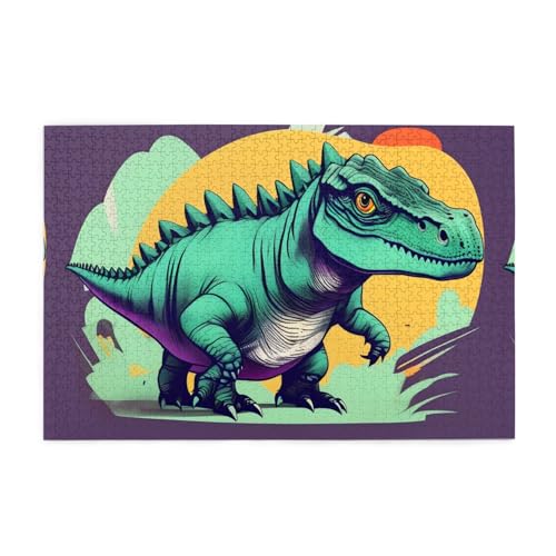 Jigsaw Puzzles1000 Teile Whjdpp Dinosaurier Bild Pädagogische Intellektuelle Holzpuzzles Lustige Puzzles Stressabbau Spiel von Whjdpp