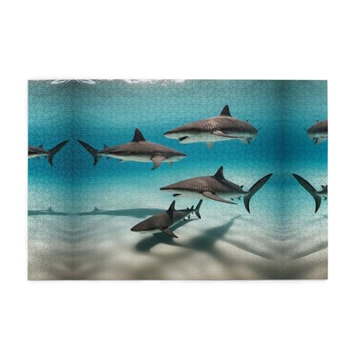 Jigsaw Puzzles1000 Teile Whjdpp Fische in der Tiefsee Bild Pädagogische Intellektuelle Holzpuzzles Lustige Puzzles Stressabbau Spiel von WHJDPP