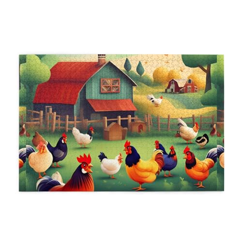 Jigsaw Puzzles1000 Teile Whjdpp Hühner und Bauernhof Bild Pädagogische Intellektuelle Holzpuzzles, lustige Puzzles, Stressabbau-Spiel Jigsaw Puzzles1000 Teile Whjdpp Hühner und Bauernhof Bild Pädagogische Intellektuelle Holzpuzzles, lustige Puzzles, Stressabbau-Spiel von Whjdpp