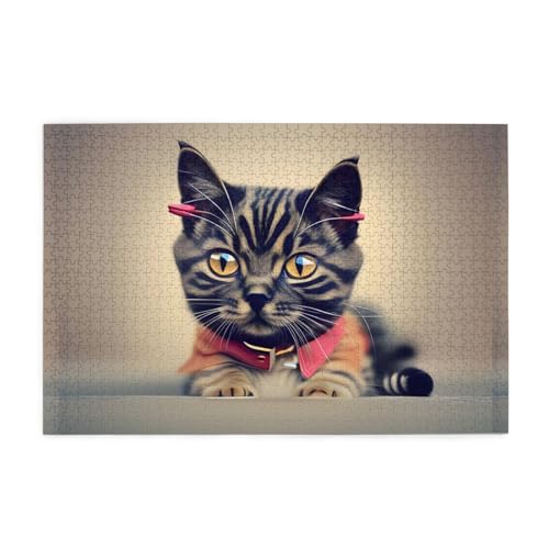 Jigsaw Puzzles1000 Teile Whjdpp Niedliche kleine Katze Bild Pädagogische Intellektuelle Holzpuzzles, lustige Puzzles, Stressabbau-Spiel Jigsaw Puzzles1000 Teile Whjdpp Niedliche kleine Katze Bild Pädagogische Intellektuelle Holzpuzzles, lustige Puzzles, Stressabbau-Spiel von Whjdpp