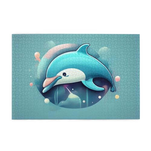 Jigsaw Puzzles1000 Teile Whjdpp Niedlicher Delfin Bild Pädagogische Intellektuelle Holzpuzzles Lustige Puzzles Stressabbau-Spiel Jigsaw Puzzles1000 Teile Whjdpp Niedlicher Delfin Bild Pädagogische Intellektuelle Holzpuzzles Lustige Puzzles Stressabbau-Spiel von Whjdpp