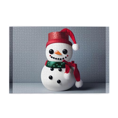 Jigsaw Puzzles1000 Teile Whjdpp Weihnachten Karton Schneemann Bild Pädagogische Intellektuelle Holzpuzzles Lustige Puzzles Stressabbau Spiel von Whjdpp