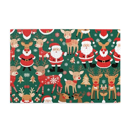 Jigsaw Puzzles1000 Teile Whjdpp Weihnachtsmann und Weihnachten Hirsch Bild Pädagogische Intellektuelle Holzpuzzles Lustige Puzzles Stressabbau Spiel Jigsaw Puzzles1000 Teile Whjdpp Weihnachtsmann und Weihnachten Hirsch Bild Pädagogische Intellektuelle Holzpuzzles Lustige Puzzles Stressabbau Spiel von Whjdpp