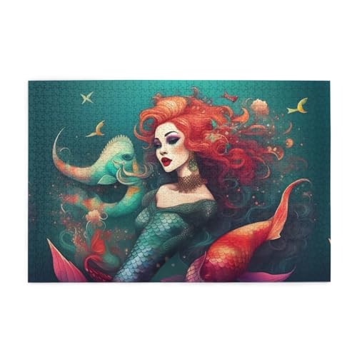 Puzzles, 1000 Teile Whjdpp Farbige schöne Meerjungfrau Bild pädagogische intellektuelle Holzpuzzles, lustige Puzzles, Stressabbau-Spiel Puzzles, 1000 Teile Whjdpp Farbige schöne Meerjungfrau Bild pädagogische intellektuelle Holzpuzzles, lustige Puzzles, Stressabbau-Spiel von Whjdpp
