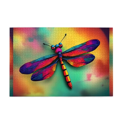 Puzzles1000 Teile Whjdpp Bunte Libelle Bild pädagogische intellektuelle Holzpuzzles, lustige Puzzles, Stressabbau-Spiel Puzzles1000 Teile Whjdpp Bunte Libelle Bild pädagogische intellektuelle Holzpuzzles, lustige Puzzles, Stressabbau-Spiel von Whjdpp